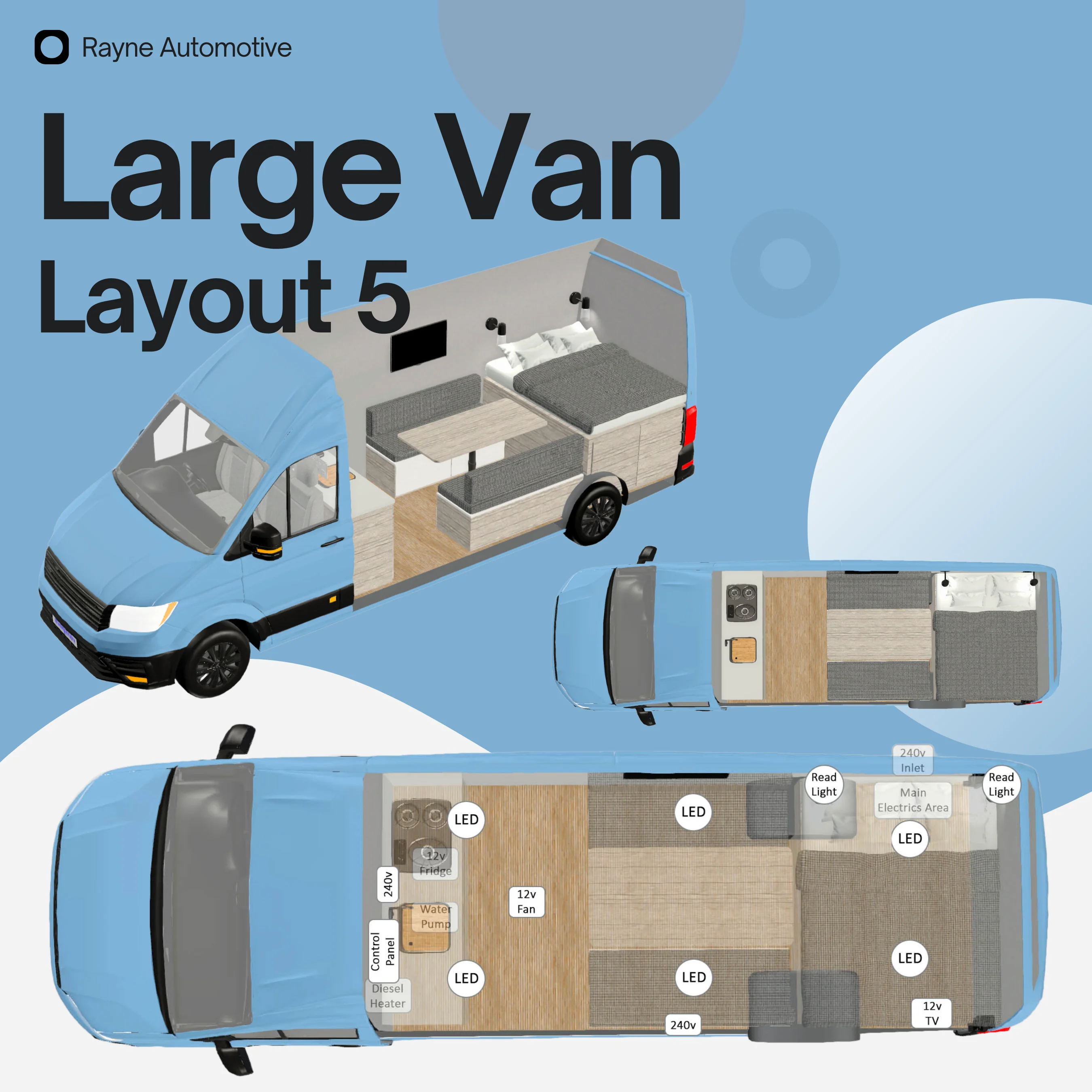 Campervan Electrics Starter Pack for Large Van Gas Cooking On-Grid Pre-Wired - Image 6