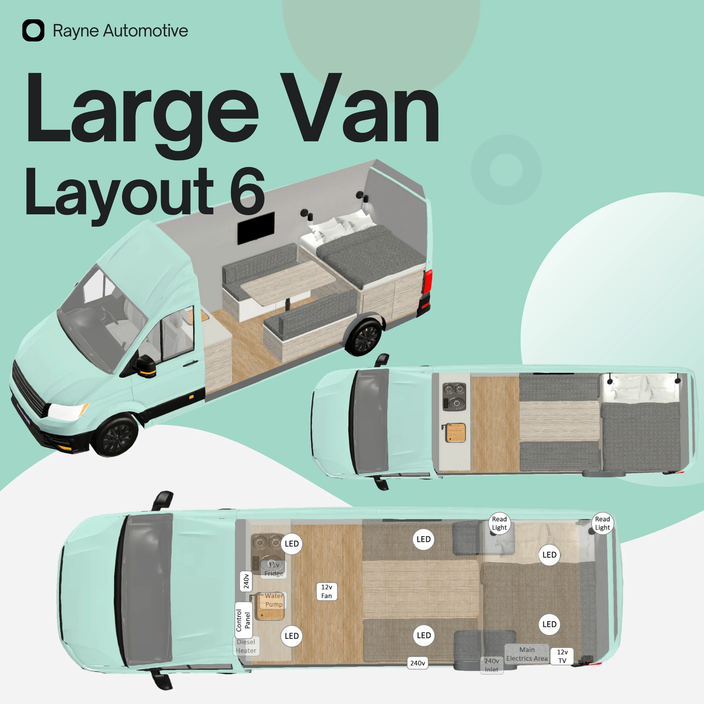 Campervan Electrics Starter Pack for Large Van Gas Cooking On-Grid Pre-Wired - Image 7